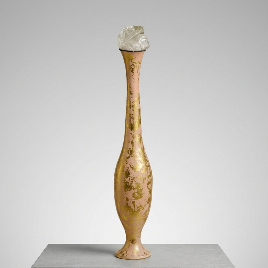 Long Neck  Bronze Vase