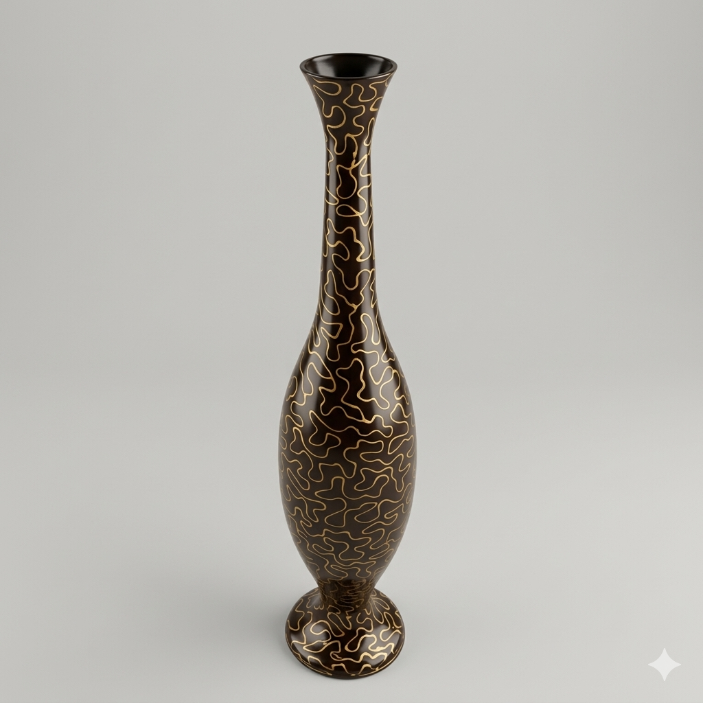 Long Neck Black Vase